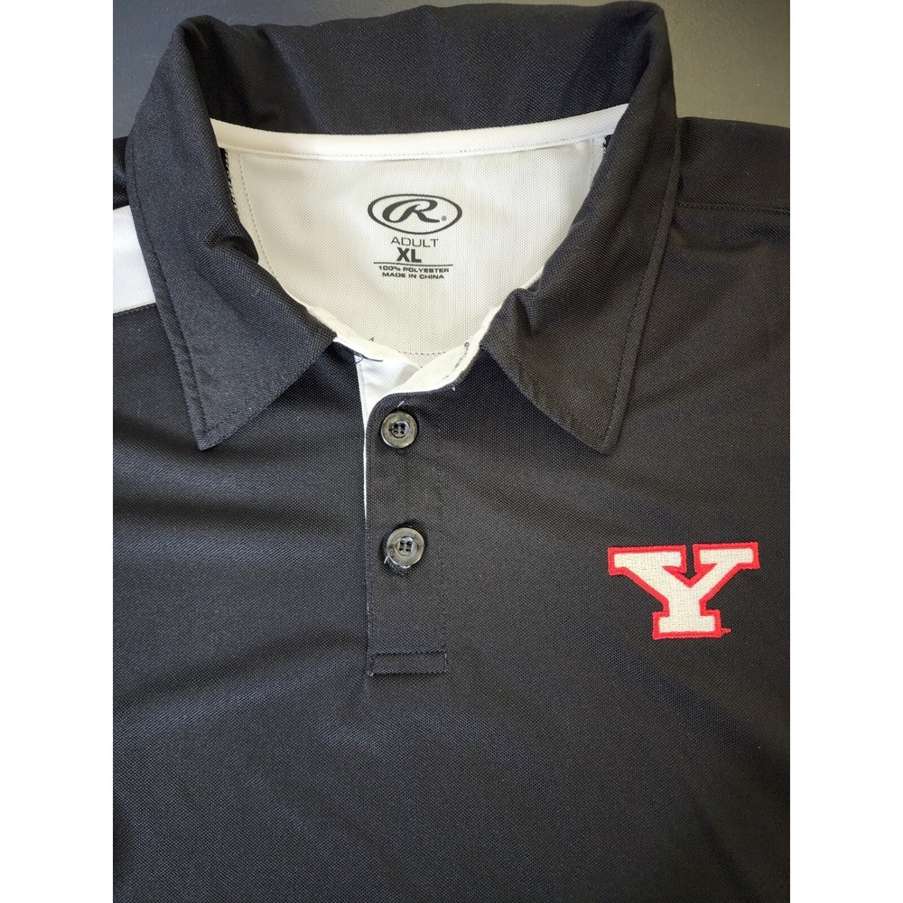 Youngstown State University Polo Mens Size XL Black Rawlins Short Sleeve Shirt - Picture 2 of 15